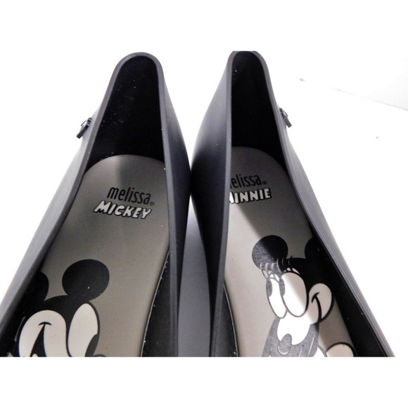 Mel Dreamed by Melissa Mickey and Minnie Mouse Black Flats-Size 9 - Picture 7 of 7